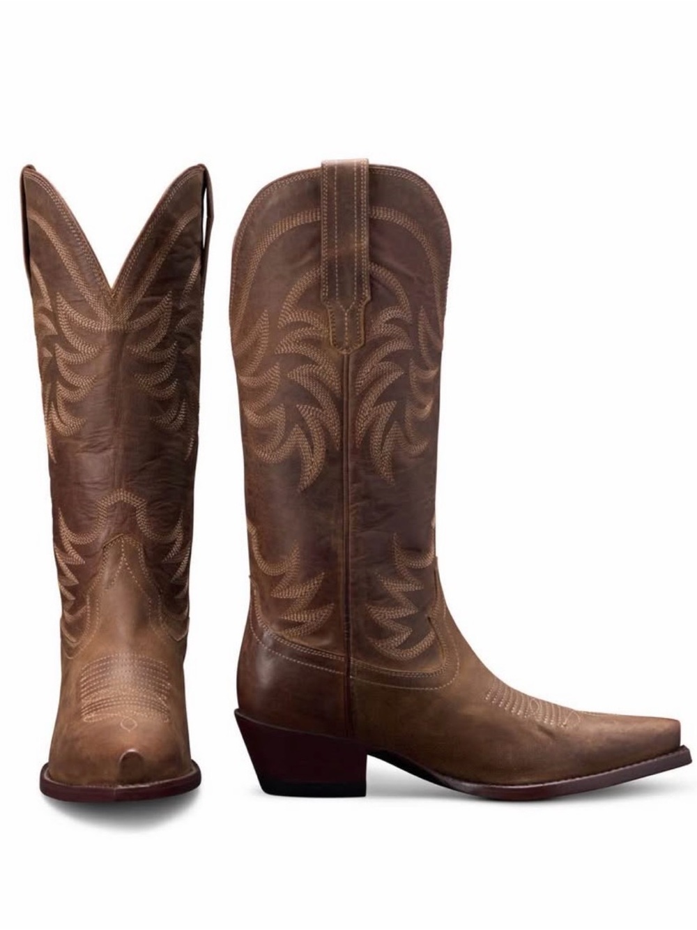 Tecovas Brown Western Women's Heeled Cowboy Boots 8.5